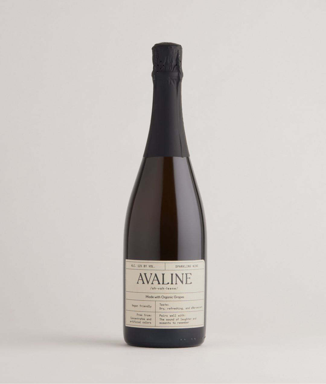 Front of avaline sparkling wine 